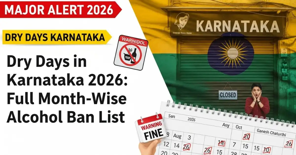 Dry Days List in Karnataka – Alcohol Sale Ban Dates, Plan Ahead to Avoid Trouble