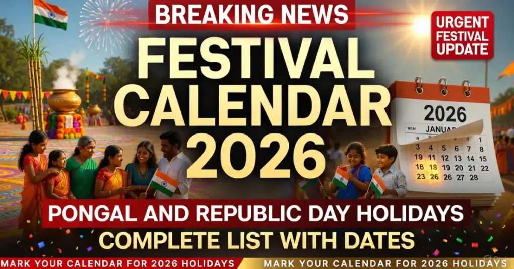 Festival Calendar 2026: Pongal, Republic Day Holidays – Complete List with Dates