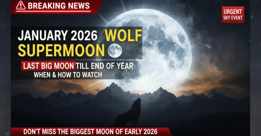 January 2026 Wolf Supermoon: Last Big Moon Till End of Year – When and How to Watch