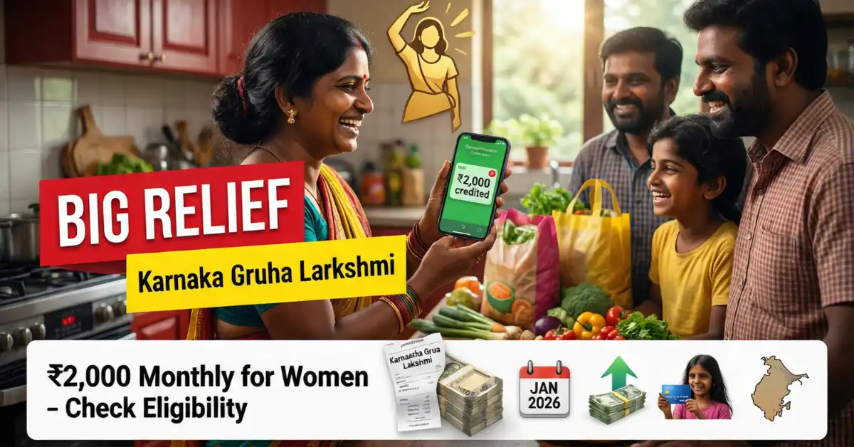 Karnataka Gruha Lakshmi Alert January 2026: ₹2,000 Monthly for Women Heads – Know Eligibility & Status