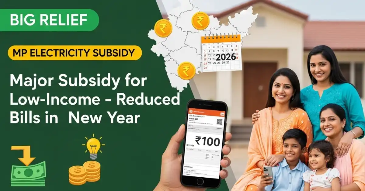 Madhya Pradesh Electricity Boost 2026 – Major Subsidy for Low-Income, ₹100 Bill for Up to 100 Units?