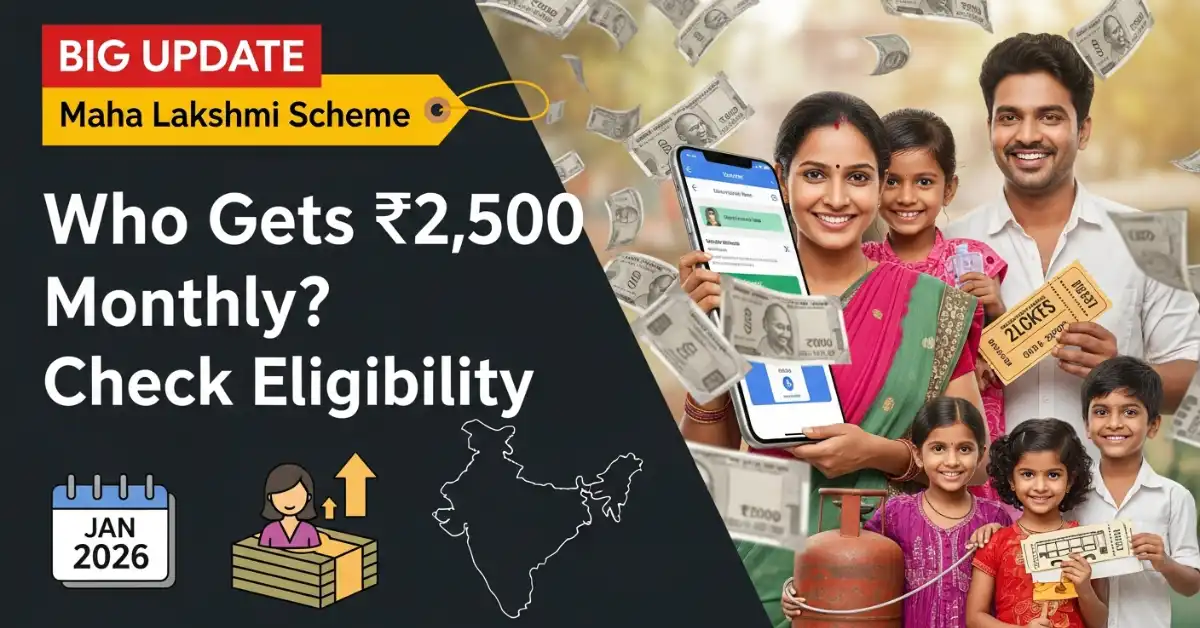 Maha Lakshmi Scheme Update January 2026: Who Gets ₹2,500 Monthly? Eligibility, Benefits & Latest News