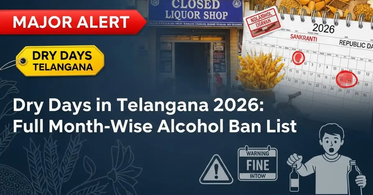Major Update: Dry Days List in Telangana – Alcohol Sale Ban Dates, Plan Ahead to Avoid Trouble