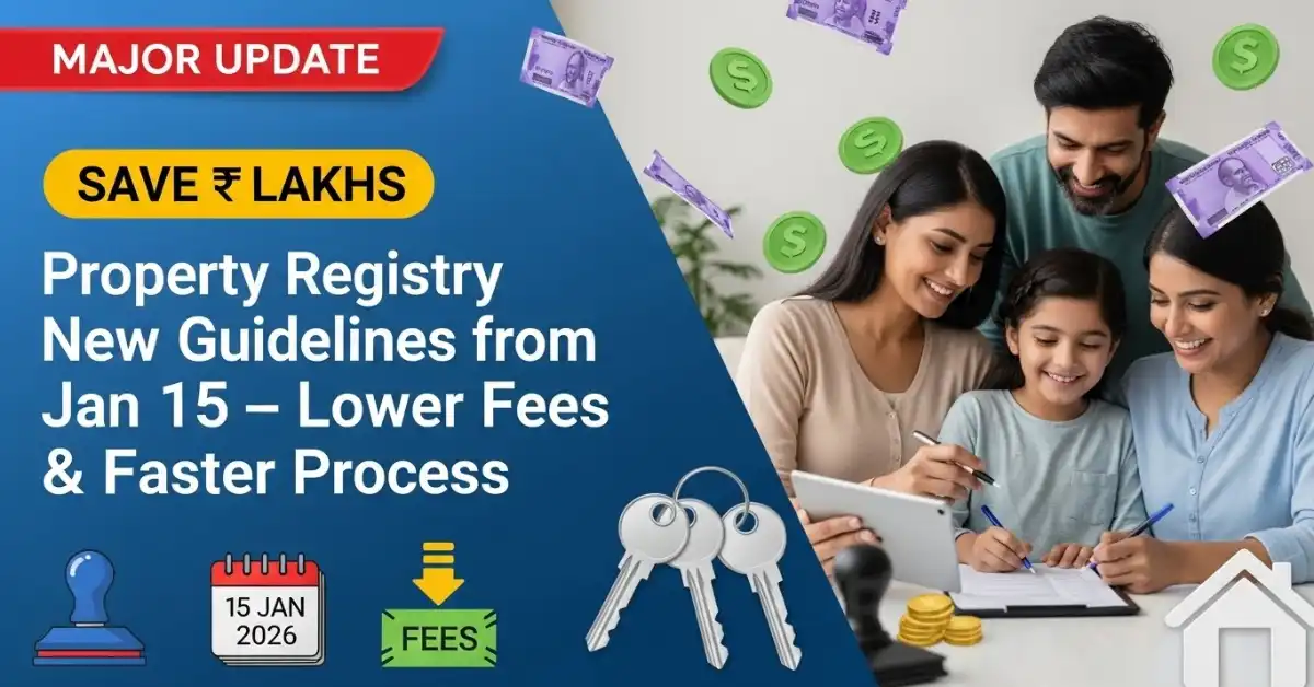 Major Update: Property Registry New Guidelines from January 15 – Save ₹ Lakhs in Fees