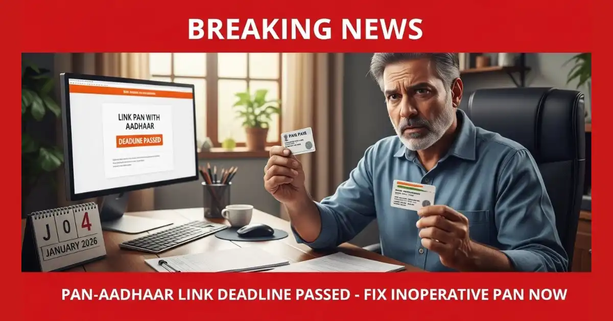 New Year Financial Rules Reminder January 4: PAN-Aadhaar Link Deadline Passed – Fix Inoperative PAN