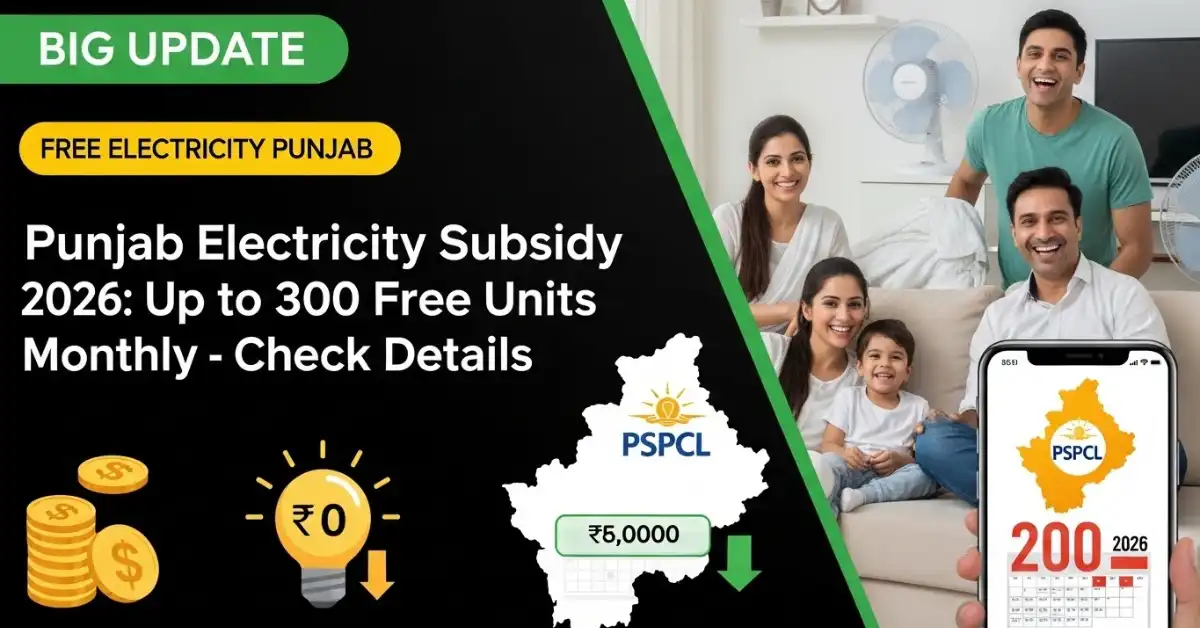 Punjab Electricity Subsidy – Up to 300 Free Units Monthly, Check Complete Details