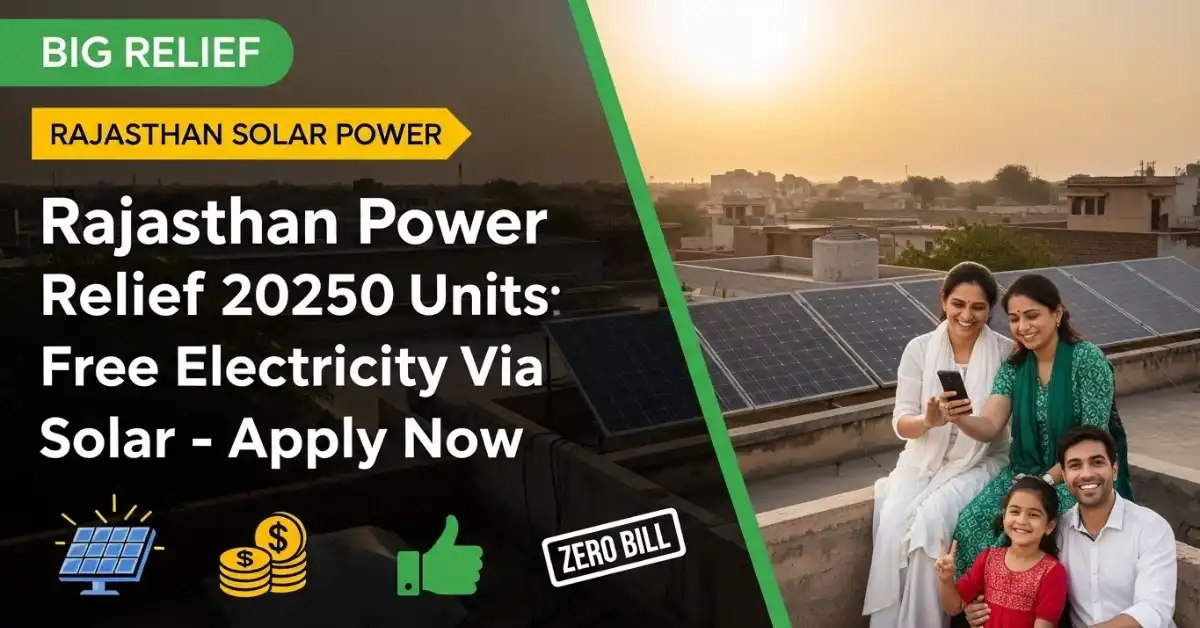 Rajasthan Power Relief 2026: 150 Units Free Electricity Via Solar – Know Application Details Now
